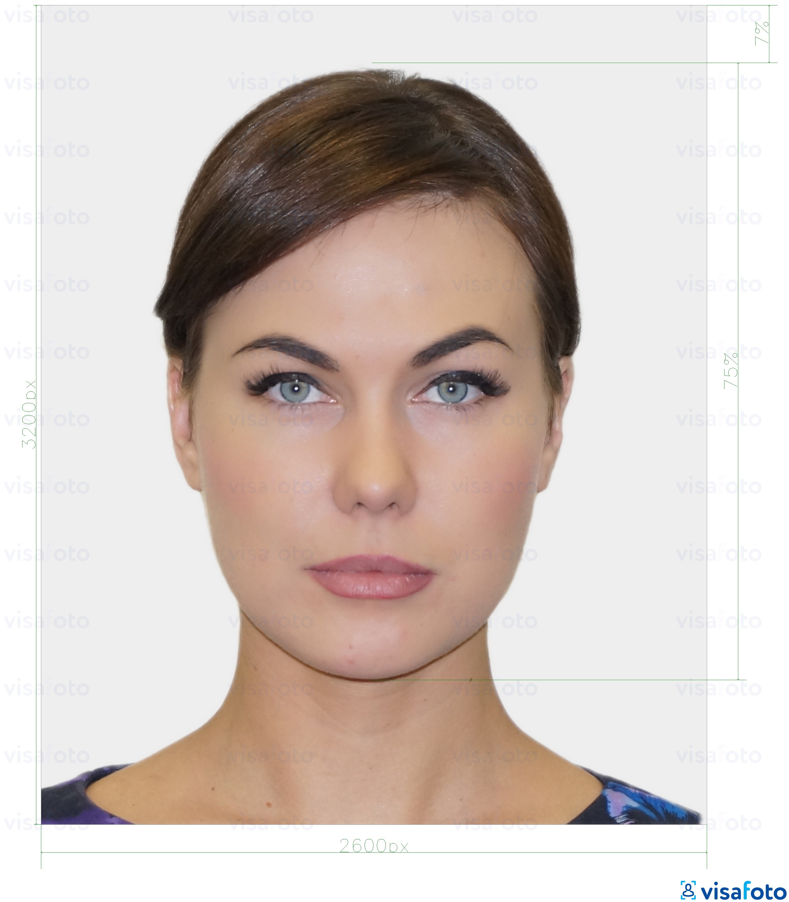 نمونه ی یک عکس برای کارت صدور گواهینامه دیجیتال استونی 1300x1600 پیکسل با مشخصات دقیق