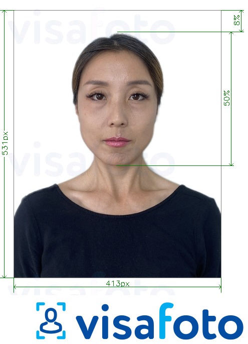 نمونه ی یک عکس برای پاسپورت کره آنلاین با مشخصات دقیق