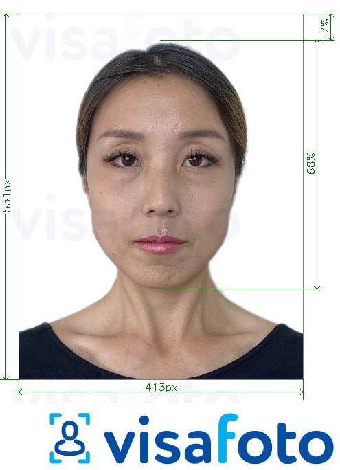 نمونه ی یک عکس برای گذرنامه مغولستان آنلاین با مشخصات دقیق