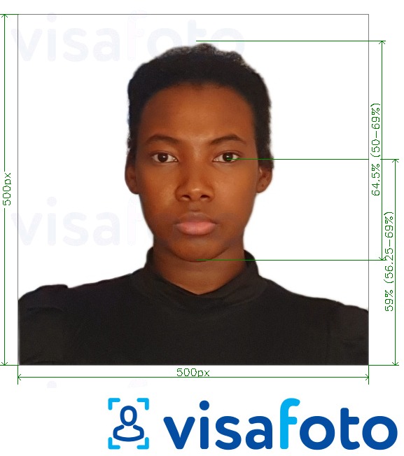 نمونه ی یک عکس برای ویزای توریستی رواندا شرق آفریقا آنلاین با مشخصات دقیق