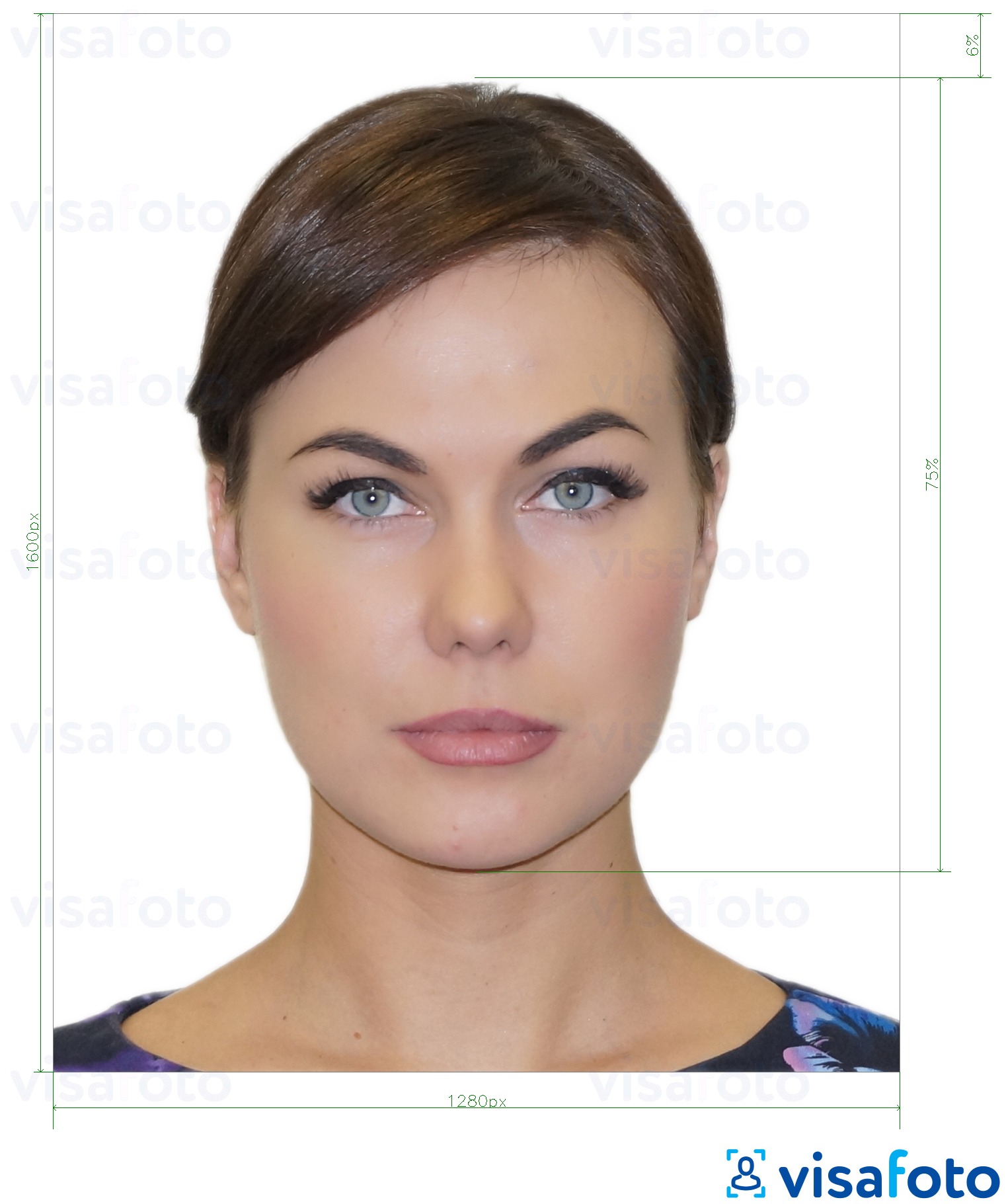 نمونه ی یک عکس برای گواهینامه رانندگی یونان 1280x1600 پیکسل با مشخصات دقیق