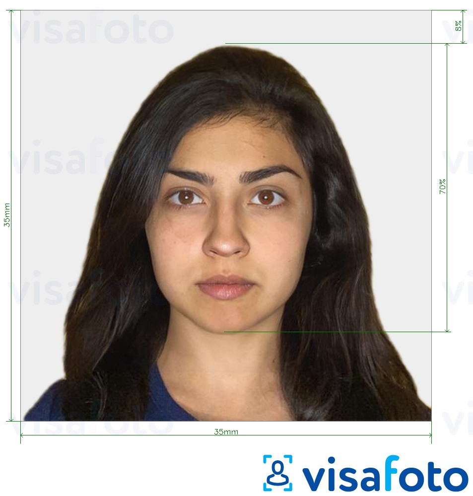 نمونه ی یک عکس برای پاسپورت هند 35x35 میلی متر با مشخصات دقیق