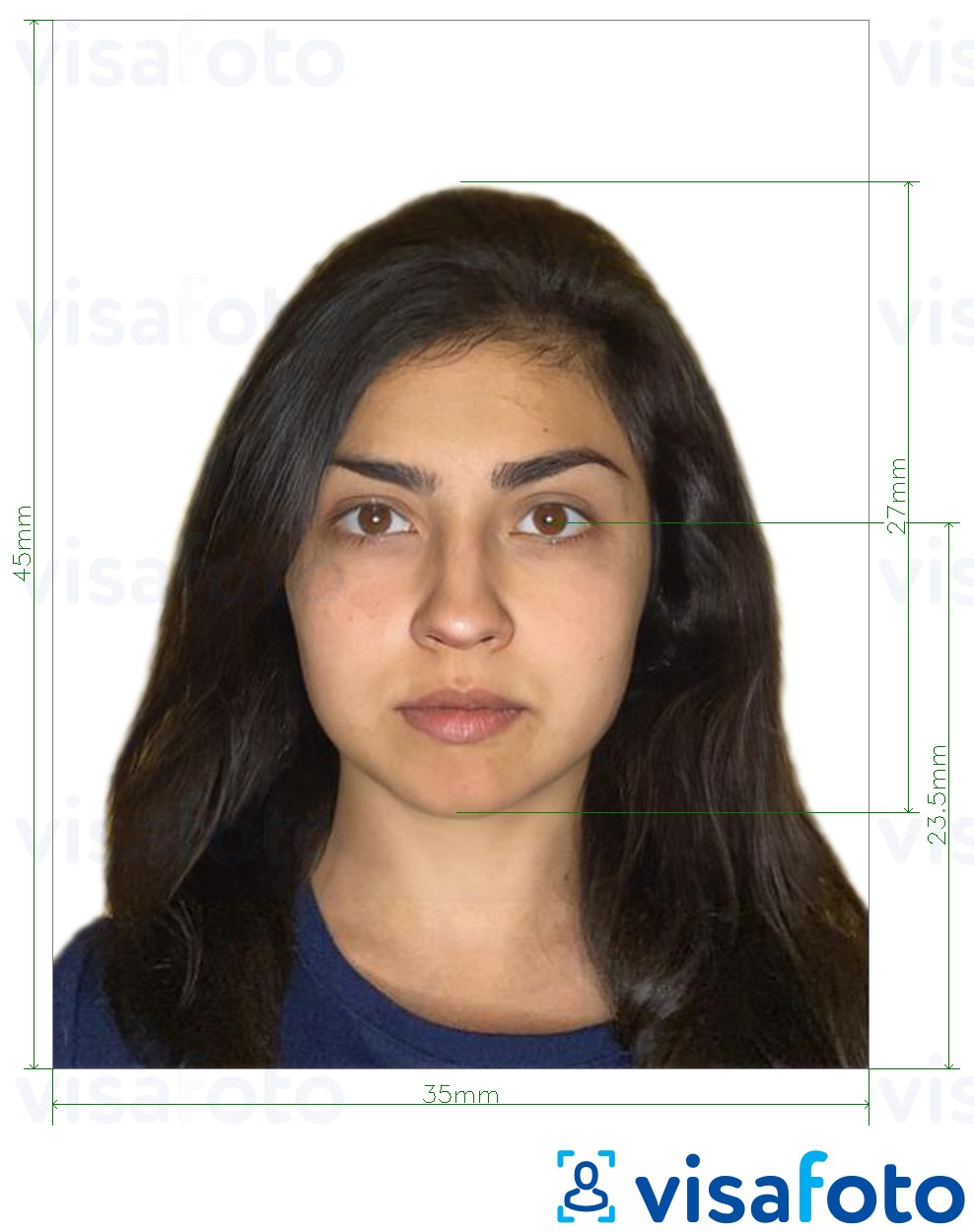 نمونه ی یک عکس برای نوزادان پاکستان ID کارت ID 35x45 میلی متر با مشخصات دقیق