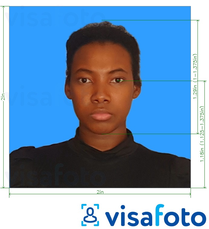 نمونه ی یک عکس برای پس زمینه آبی Tanzania Azania Bank 2x2 اینچ با مشخصات دقیق